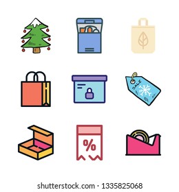 gift vector icon set