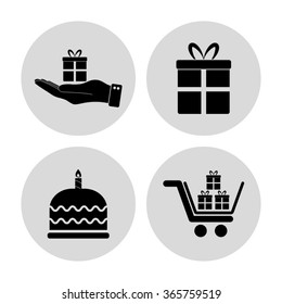 gift vector icon;  set