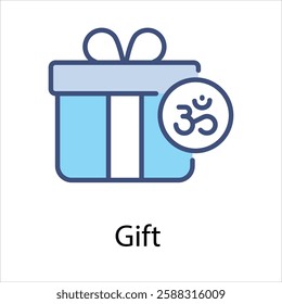 Gift vector icon stock illustration