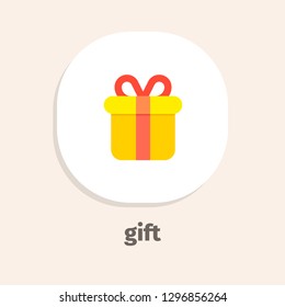 Gift vector icon for web and mobile applications