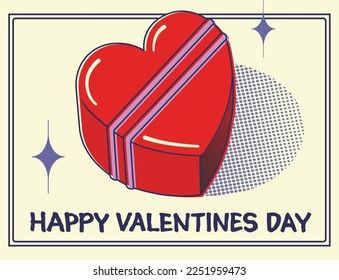 Gift Vector Illustration to Celebrate Valentine's Day