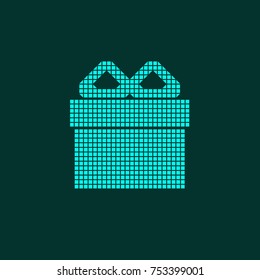Gift. Vector illustration. A gift icon. 