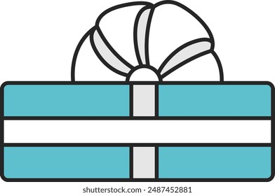 Ilustración vectorial de regalo aislado en blanco