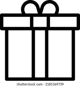 Ilustración de vectores de regalo sobre un fondo transparente.Símbolos de calidad superior.Icono de vector de trazo para el concepto y el diseño gráfico.