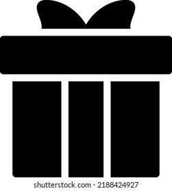 ilustración de vectores de regalo sobre un fondo transparente. Símbolos de calidad superior. Iconos vectoriales de glifos para diseño de conceptos y gráficos. 
