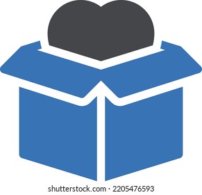ilustración de vectores de regalo sobre un fondo transparente. Símbolos de calidad superior. Iconos vectoriales de glifos para diseño de conceptos y gráficos.