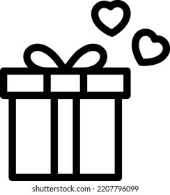 gift Vector illustration on a transparent background.Premium quality symmbols.Stroke vector icons for concept and graphic design.