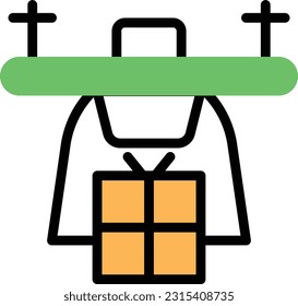 gift Vector illustration on a transparent background. Premium quality symmbols. Line Color vector icons for concept and graphic design.