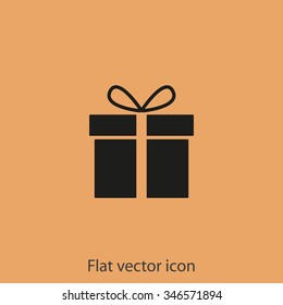 Gift vector line  icon