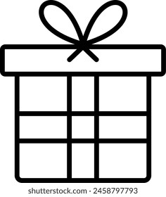 Gift Vector Line Icon Design