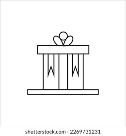 gift vector line new icon