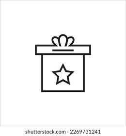 gift vector line new icon