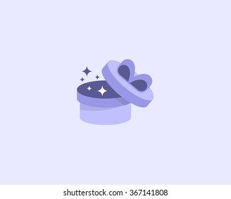Gift vector logo in a contemporary style.
