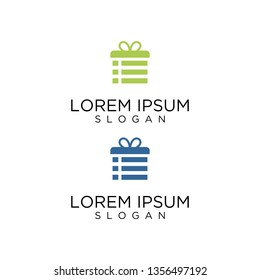 gift vector logo graphic modern abstract