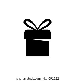 Gift vector logo illustration isolated sign symbol. Icon pictogram for web graphics