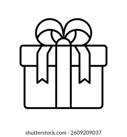 Gift vector outline icon. EPS 10 file