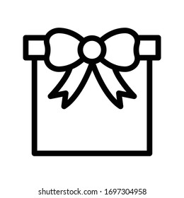 gift vector thin line icon 