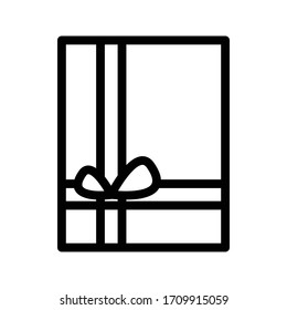 gift vector thin line icon 