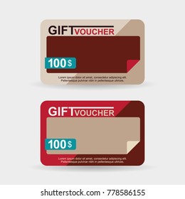 gift voucher 100 business vector template