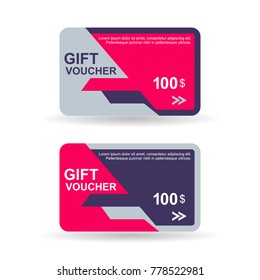 gift voucher 100 buy discount vector template