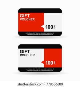 gift voucher 100 discount vector template