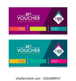 gift voucher 100 value business template vector