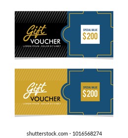 gift voucher 200 template business vector