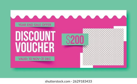 Gift Voucher for Beauty salon and Cosmetics Spa banner social media thumbnail cover design,  Promotional Sale Discount editable Banner design, Shopping gift card layout, discount voucher design