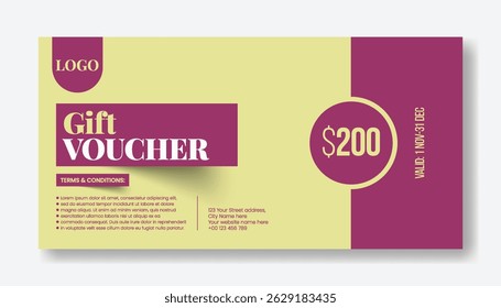Gift Voucher for Beauty salon and Cosmetics Spa banner social media thumbnail cover design,  Promotional Sale Discount editable Banner design, Shopping gift card layout, discount voucher design