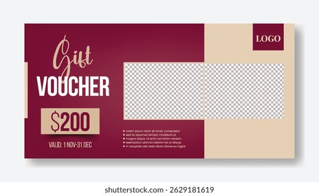 Gift Voucher for Beauty Treatment Discount coupon card, giveaway gift card for beauty salon banner ad, Sale offer Discount Banner design, Shopping gift card , Promo code discount voucher template