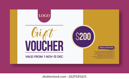 Gift Voucher for Beauty Treatment Discount coupon card, giveaway gift card for beauty salon banner ad, Sale offer Discount Banner design, Shopping gift card , Promo code discount voucher template