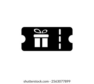 Gift voucher card. Black coupon or certificate. Incentive gift, collect bonus, earn reward, redeem gift, win present vector design and illustration.

