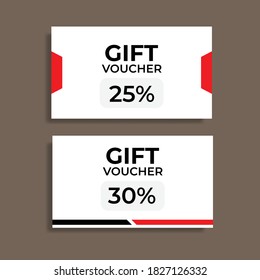 Gift voucher card design on white background. Great vector for product marketing, discount coupons, sales promotions, fashion, online shops, social media etc.