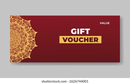 Gift voucher card design template