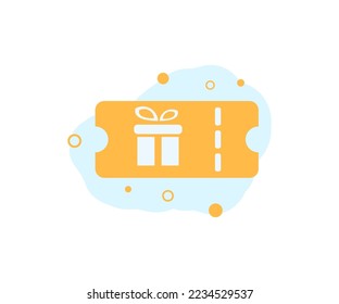 Gift voucher card. Modern discount coupon or certificate logo design. Incentive gift, collect bonus, earn reward, redeem gift, win present vector design and illustration.
