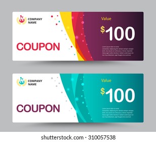 Gift voucher card template design. for special time, Coupon template, Thank giving, and other sale. vector illustration.