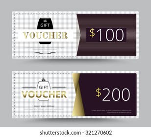 Gift voucher card template design. for special time, Coupon template, Thank giving, and other sale. vector illustration.