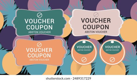 Gift voucher or gift card templates Gift Voucher Coupon set