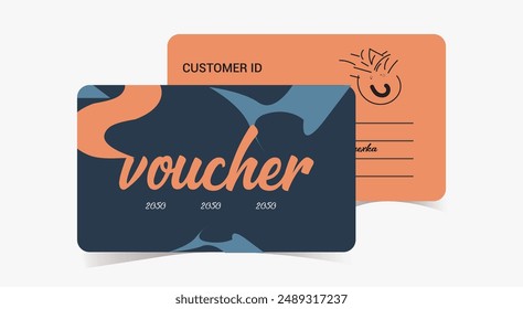 Gift voucher or gift card templates Gift Voucher Coupon set