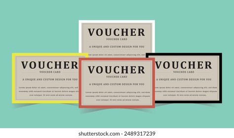 Gift voucher or gift card templates Gift Voucher Coupon set