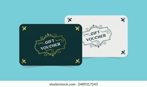 Gift voucher or gift card templates Gift Voucher Coupon set