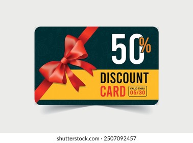 Gift voucher cards with special discount  and coupon card