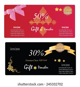 Gift Voucher, Gift certificate, Coupon template. gift voucher vector  