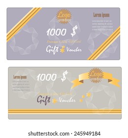 Gift Voucher, Gift certificate, Coupon template. gift voucher vector  