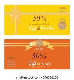 Gift Voucher, Gift certificate, Coupon template. gift voucher vector  