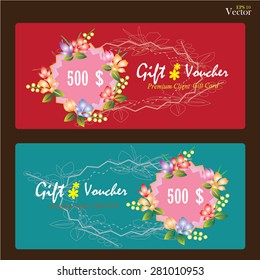 Gift Voucher, Gift certificate, Coupon template. gift voucher vector  