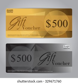 gift voucher certificate coupon template, can be use for business shopping card, customer sale and promotion, layout, banner, web design. vector illustration