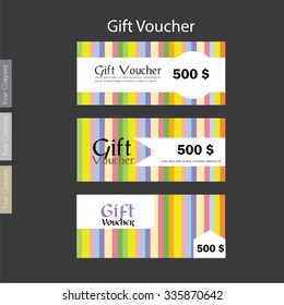 Gift Voucher. Gift certificate. Coupon template. gift voucher vector.vector illustration  