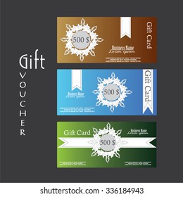 Gift Voucher. Gift certificate. Coupon template. gift voucher vector.vector illustration  