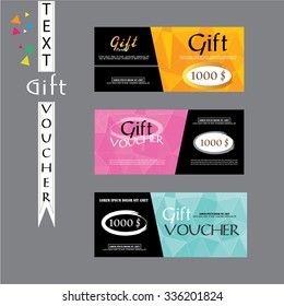 Gift Voucher. Gift certificate. Coupon template. gift voucher vector.vector illustration  
